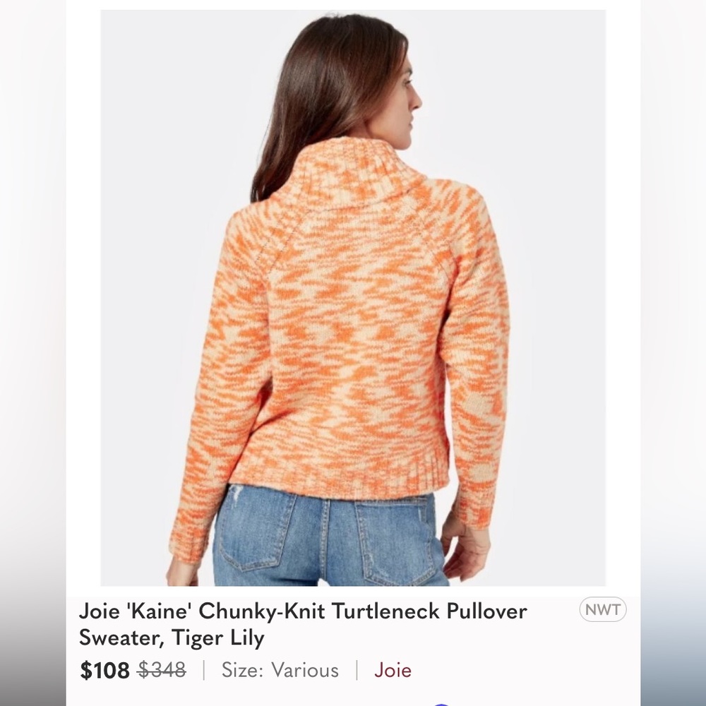Joie Kaine Tiger Lily Patterned Sweater